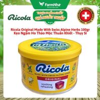 Kẹo Ricola Original Herbs Hộp Thiếc 100g Thảo Mộc – Mát Họng, Giảm Ho, Thơm Miệng | Chính Hãng Thụy Sĩ