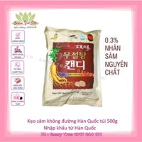 Kẹo Sâm Không Đường Trắng Hàn Quốc Gói 500gr , Dùng Được Cho Người Bị Tiểu Đường - Nhập Khẩu Hàn Quốc ( EMMY TRAN SHOP )