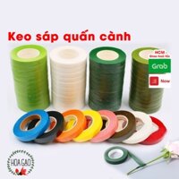 Keo sáp băng keo quấn cành GIÁ SỈ cây 12 cuộn GKSC nhiều màu keo quấn hoa keo sáp xanh keo làm hoa giá rẻ