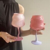 Kẹo Series Cô Gái Trái Tim Kem Mây Thủy Tinh Macaron Màu Thủy Tinh Rượu Vang Ngọt Ly Cocktail Sáng Tạo Cốc 0220