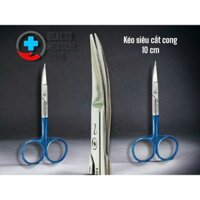 Kéo siêu cắt cong 10cm cán xanh
