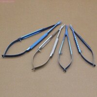 Kéo siêu nhỏ FUSIONFLASH Phẫu thuật thẳng / cong Tay cầm tròn nhiều kích thước Ống thép không gỉ Dụng cụ nhãn khoa