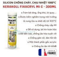 Keo silicon trám chịu nhiệt độ cao, hơi nóng 1000°C Kerakoll Fixacryl M1C 300ml - 38950116 Yêu thích