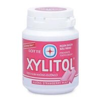 Kẹo sing-gum không đường ngăn ngừa sâu răng hương dâu bạc hà Lotte Xylitol (51.1g)