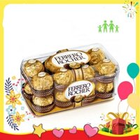 Kẹo Sô cô la Chocolate nhân hạt dẻ Ferrero Rocher 200g 16 viên của Đức