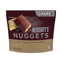 Kẹo socola Chocolate Hershey Nuggets Milk Choco With Almonds 10.1Oz 286g