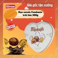 Kẹo Socola Elvan Fondante Caramel Chocolate Trái Tim Hộp Thiếc 300g Nhập Khẩu Thổ Nhĩ Kỳ - Sô cô la Bánh Kẹo Tết 2024