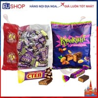 Kẹo socola Step - Cten Tím caramen giòn, Krokant với đậu phộng và hạnh nhân rang nghiền