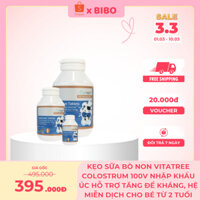 Kẹo sữa bò non Vitatree Colostrum 100v nhập khẩu Úc hỗ trợ đề kháng, hệ miễn dịch cho bé từ 2 tuổi