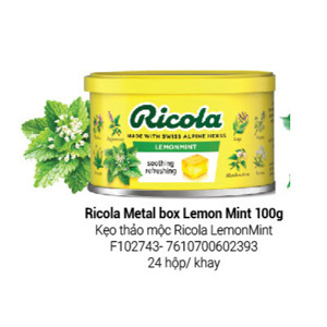 Kẹo thảo mộc trái cây Ricola Cranberry 100g