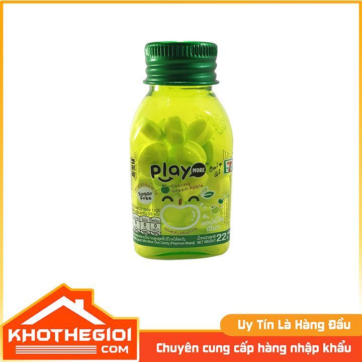 Kẹo the vị táo xanh Play More hũ 22g