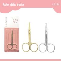 Kéo tỉa chân mày đầu tròn xi vàng L2138