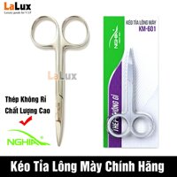 Kéo Tỉa Lông Mày Lông Mi Kềm Nghĩa - Thép Không Rỉ Cao Cấp KM-601