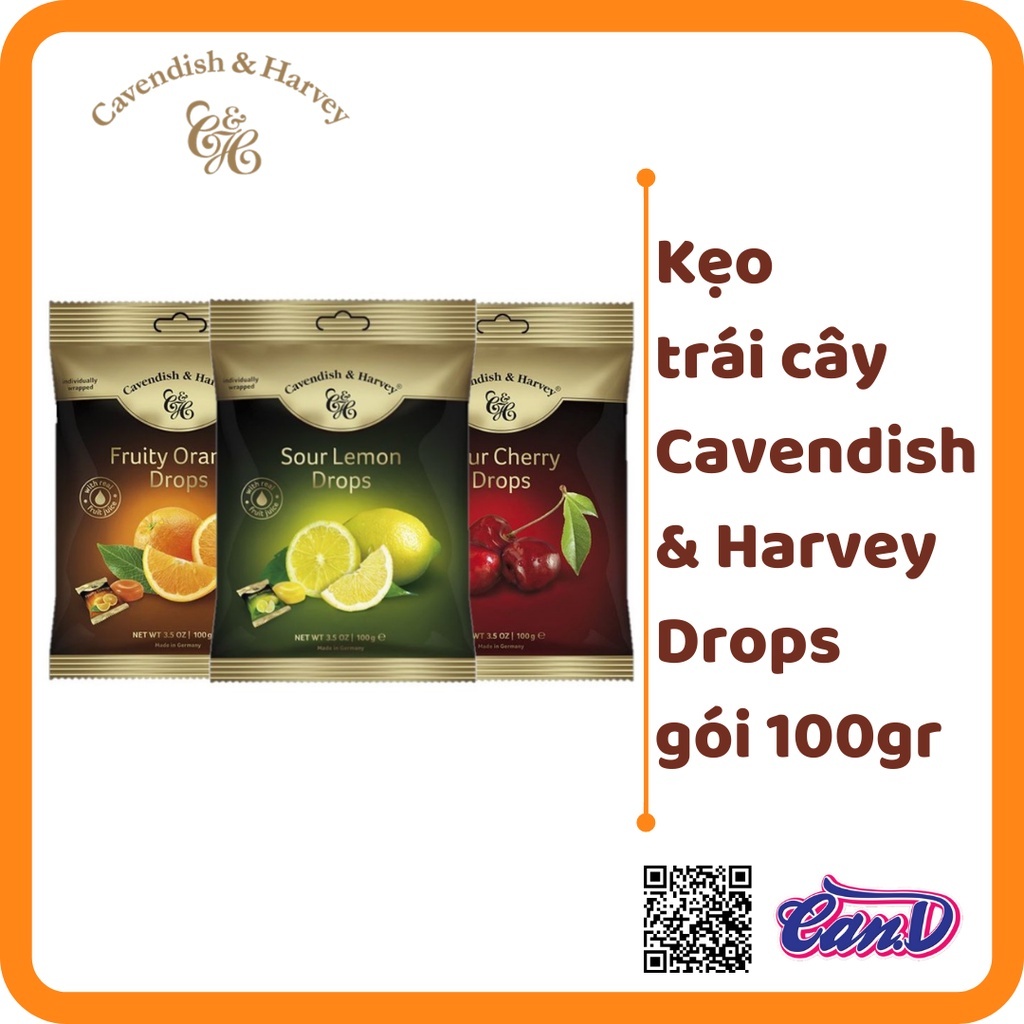 Kẹo trái cây Cavendish & Harvey - gói 100gr