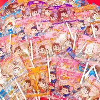 Kẹo trái cây Fujiya Lollipop, kẹo trẻ em hình trăng tròn, hương đào, thưởng cho trẻ em, đồ ăn nhẹ giải trí