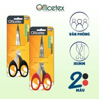 Kéo văn phòng Officetex OT-SC0003 màu Đỏ  Đen dùng cho văn phòng, lưỡi thép không rỉ cắt bén - Đỏ