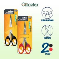 Kéo văn phòng Officetex OT-SC0003 màu Đỏ  Đen dùng cho văn phòng, lưỡi thép không rỉ cắt bén - Đen