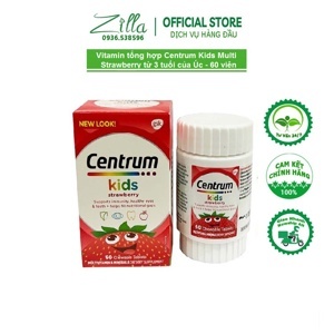 Kẹo vitamin Centrum Kids Multi Vitamin 60 Strawberry