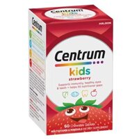Kẹo vitamin tổng hợp Centrum Kids Strawberry Úc 60 viên cho bé từ 3 tuổi