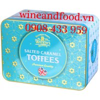 Kẹo Walker's Salted Caramel Toffees hộp thiếc 250g