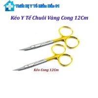 Kéo Y Tế Chuôi Vàng Pakistan Kéo Cong 12Cm - Kéo Cắt Chỉ