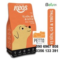 Keos puppy milk, chicken and egg 1,5kg thức ăn hạt khô cho chó con dưới 12 tháng tuổi vị sữa, gà và trứng