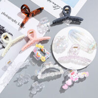 Kẹp cá mập màu sắc dễ thương, bộ vật liệu keo kem DIY, kẹp tóc handmade, kẹp bên, phụ kiện tóc