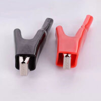 Kẹp cá sấu ngón tay cái 50A, kẹp kiểm tra pin dòng điện cao, vỏ silicon mềm, kẹp chịu nhiệt độ cao, kẹp lưu trữ pin AGQI