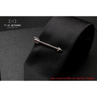 Kẹp cà vạt nam bản nhỏ  5cm, Kẹp Cavat hình mũi tên cao cấp - tặng kèm hộp nhỏ