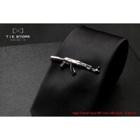 Kẹp cà vạt nam bản nhỏ  5cm, Kẹp Cavat hình họa tiết cao cấp - tặng kèm hộp nhỏ