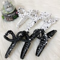 Kẹp Càng Cua Hàn Quốc Kẹp Tóc Nữ Hot trend Xoắn Màu Loang Cực Đẹp - Đen