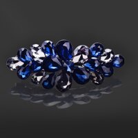 Kẹp (Cặp) Tóc Cao Cấp - Ghim Kẹp Tóc Nữ Đẹp Đính Đá Màu Xanh Navy - Mã KDD003