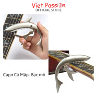 Kẹp capo guitar cá mập màu bạc mờ cho đàn guitar classic acoustic cao cấp Viet Passion