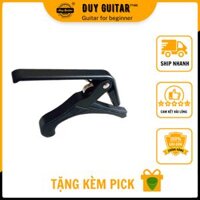 Kẹp capo guitar CP1 dùng cho đàn guitar acoustic và có thể cho classic ở các ngăn đầu tặng kèm pick gải đàn - Đen