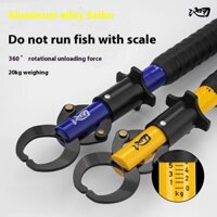 Kẹp câu cá đa chức năng có thước đo, kìm câu cá bằng hợp kim nhôm có thước đo, kẹp cá tích hợp có thước đo