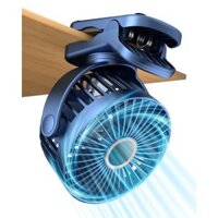 Kẹp chạy bằng pin USB trên quạt, Quạt nhỏ di động + Sạc USB TYPE-C, Luồng khí mạnh 5 tốc độ, có kẹp chắc chắn, Quạt bàn yên tĩnh, Lý tưởng cho máy chạy bộ văn phòng phòng phòng ngủ