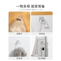 Kẹp cố định thanh treo rèm không khoan Nhật Bản, giá đỡ thanh ngang tường, giá đỡ thanh treo rèm cửa, móc giữ thanh treo rèm