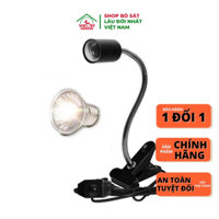 Kẹp đèn dài cho bóng đèn bò sát - Đui sứ chịu nhiệt quay 360 độ - Vietpetgarden