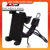 Kẹp Điện Thoại Gắn Xe Máy kiêm Bộ sạc USB điện thoại gắn trên Mô tô, xe máy, xe đạp...