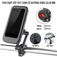 Kẹp điện thoại xe máy- xe đạp màn hình cảm ứng chống nước chống trộm xoay 360d