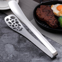 Kẹp gắp, lật mặt đồ chiên nấu có lỗ thoát mỡ, nước chất liệu Inox - IN40 kẹp lỗ