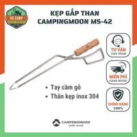Kẹp gắp than inox không gỉ Campingmoon MS-42 | kẹp gắp than inox 304 không gỉ, tay cầm gỗ chắc chắn