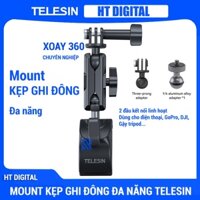 Kẹp Ghi Đông Telesin Cho GoPro, Sjcam, Yi Action, Osmo Action, Điện Thoại Trên xe đạp, xe máy mô tô Hợp kim nhôm HBM-003