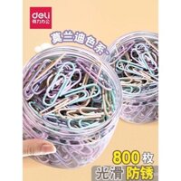 Kẹp Giấy Deli Chất Lượng Cao Cố Định Mạ Niken Chống Rỉ Sét Dành Cho Sinh Viên Kẹp Giấy Màu Sắc Kẹp Kim Loại Hình Chữ U Kẹp Tài Chính Văn Phòng Biên Nhận Giá Đỡ Thẻ Điện Thoại An Toàn Kẹp Khóa Lớn Kẹp Sáng Tạo