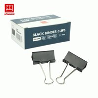 Kẹp giấy đen 51 mm Hồng Hà 6637 hộp 12 chiếc