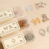 Kẹp giấy hình thú dễ thương Benzi Shiduo, kẹp kim loại retro cho mèo và chó, dấu trang cho học sinh, ghim đánh dấu đọc sách