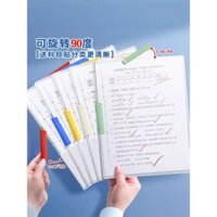 Kẹp giấy kiểm tra A3 mới, kẹp xoay đôi, kẹp giấy kiểm tra dung lượng lớn, kẹp lưu trữ giấy kiểm tra, thư mục tài liệu cho sinh viên, trang chèn trong suốt, kẹp A4, phân loại chủ đề, kẹp kéo tập tin
