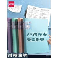 Kẹp giấy kiểm tra Deli A3 cho học sinh trung học, công cụ lưu trữ và tổ chức giấy kiểm tra, kẹp chắc chắn mở rộng, bìa lớn cho học sinh tiểu học, kẹp thu thập giấy kiểm tra cho học sinh trung học, kẹp giữ giấy tờ