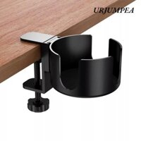Kẹp giữ cốc để bàn URJUMPEA, Giá đỡ cốc lớn màu đen có thể điều chỉnh, Hợp kim nhôm Chống tràn Bàn làm việc gia đình Giá đỡ chai nước uống