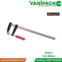 Kẹp gỗ chữ F Kích thước 120 x 600mm Asaki AK-6251 (Cái)